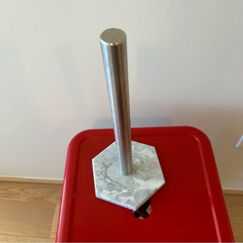 Stainless Steel & Marble Paper Towel Holder - Picture 2 of 9